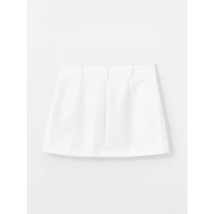 LCW Vision EKRU Dar Fit Kadın Pileli Etek