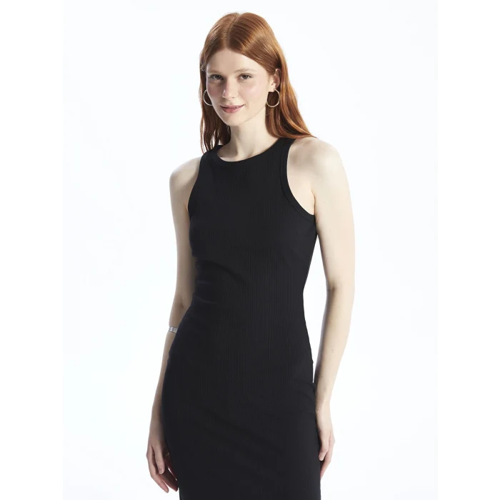 XSIDE SİYAH Bisiklet Yaka Kadın Bodycon Elbise