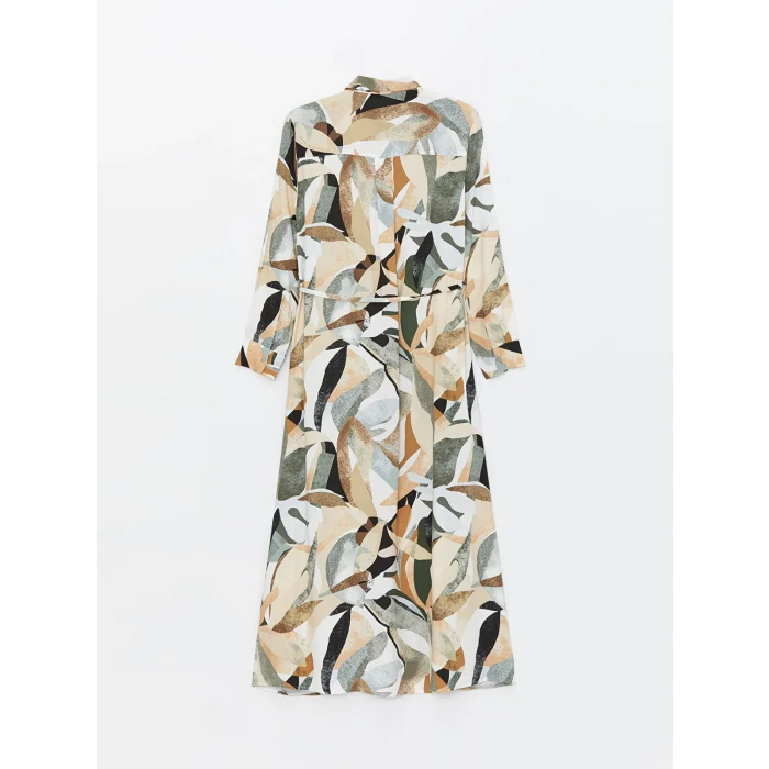 LCWAIKIKI Classic KARIŞIK Desenli Uzun Kollu Kadın Gömlek Elbise