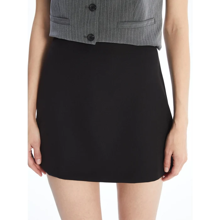 LCW Vision SİYAH Kadın Dar Fit Düz Etek