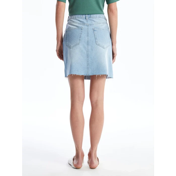 LCW Vision İNDİGO Standart Fit Kadın Jean Etek