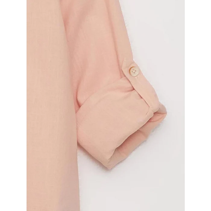 LCW Kids PEMBE Basic Uzun Kollu Poplin Erkek Çocuk Gömlek