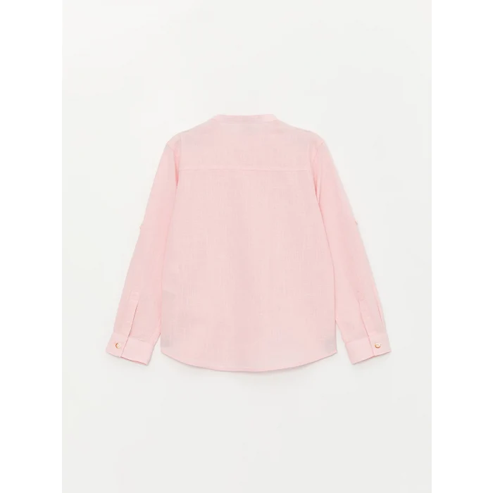 LCW Kids PEMBE Hakim Yaka Basic Uzun Kollu Erkek Çocuk Gömlek