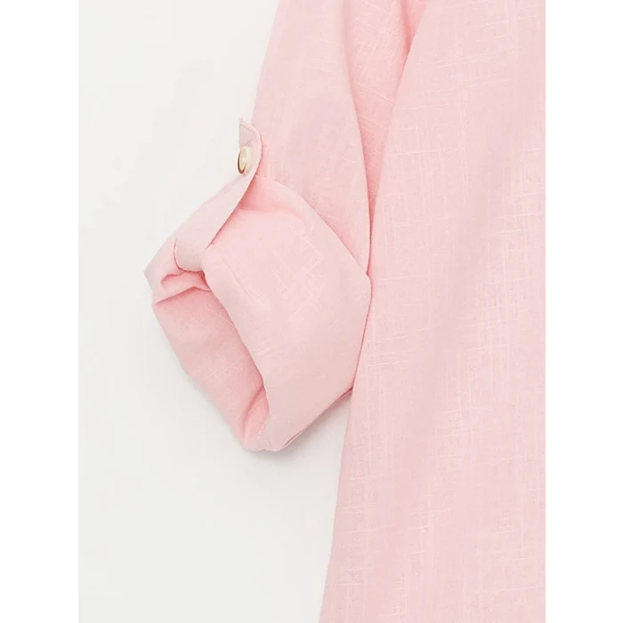 LCW Kids PEMBE Hakim Yaka Basic Uzun Kollu Erkek Çocuk Gömlek