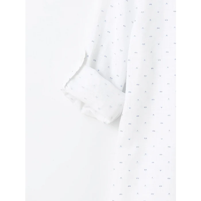 LCW Kids MAVİ Desenli Uzun Kollu Erkek Çocuk Gömlek