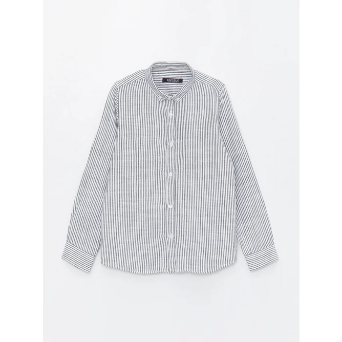 SOUTHBLUE LACİVERT Çizgili Uzun Kollu Erkek Çocuk Gömlek