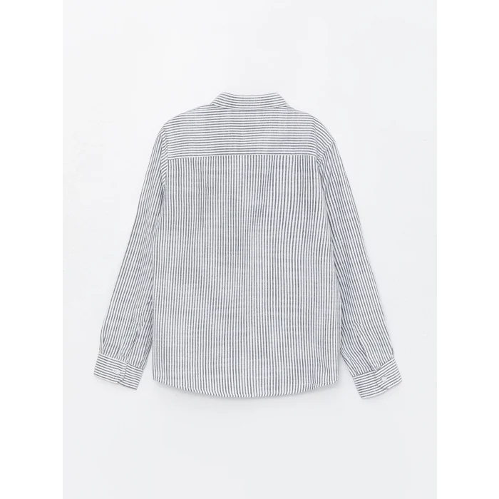 SOUTHBLUE LACİVERT Çizgili Uzun Kollu Erkek Çocuk Gömlek