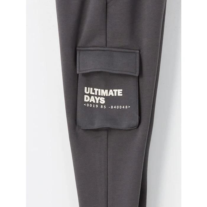 LCW Kids GRİ Beli Lastikli Erkek Çocuk Kalın Jogger Eşofman Altı