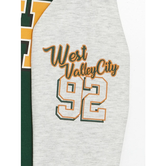 LCW Kids YEŞİL Rahat Kalıp Bisiklet Yaka Erkek Çocuk Sweatshirt