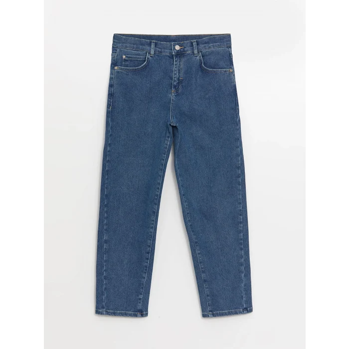 LCW Kids İNDİGO Beli Ayarlanabilir Lastikli Erkek Çocuk Jean Pantolon