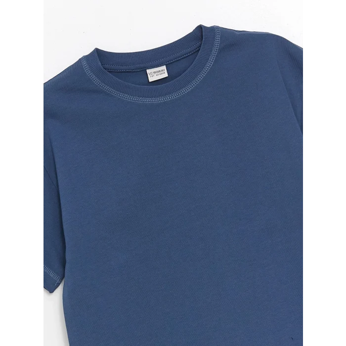 LCW Kids LACİVERT Rahat Kalıp Erkek Çocuk Tişört ve Şort