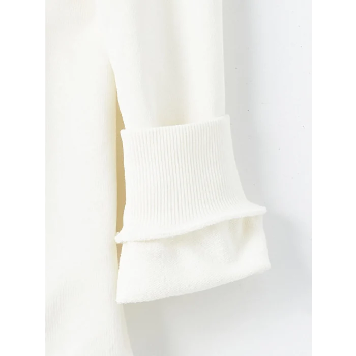 LCW Kids EKRU Rahat Kalıp Kapüşonlu Erkek Çocuk Sweatshirt