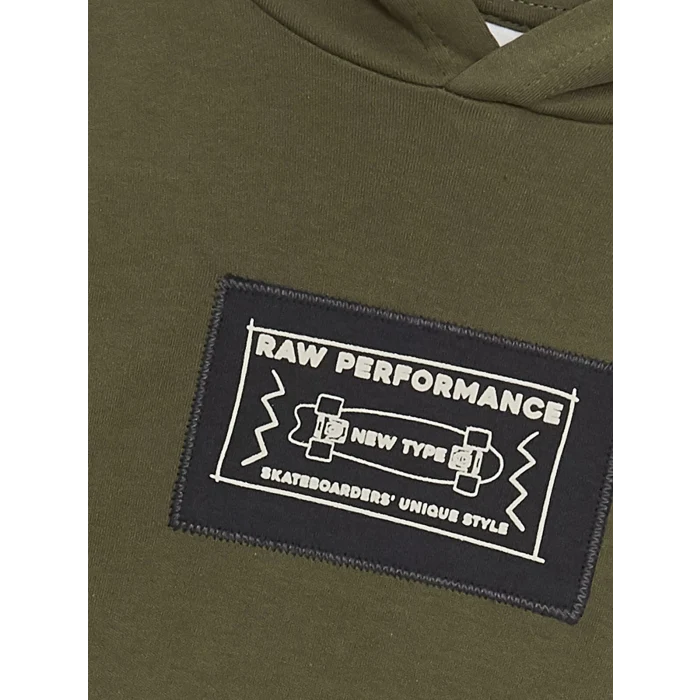 LCW Kids HAKİ Rahat Kalıp Kapüşonlu Erkek Çocuk Tişört