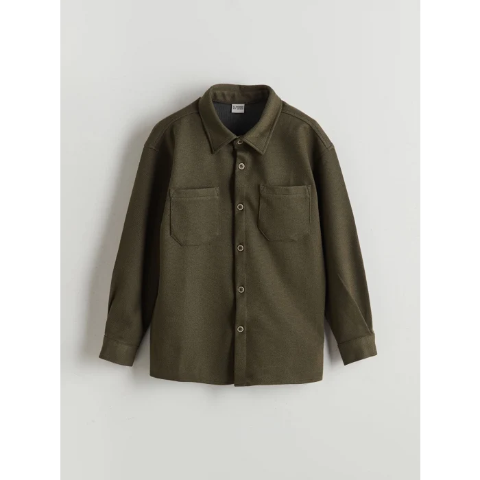 LCW Kids HAKİ Basic Erkek Çocuk Gömlek