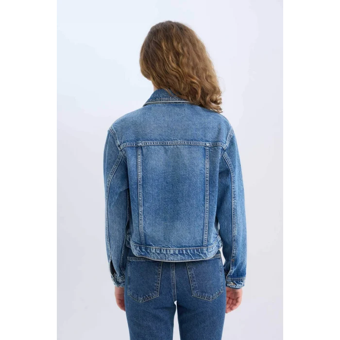 Defacto D8665 Mavi Regular Fit Jean Ceket