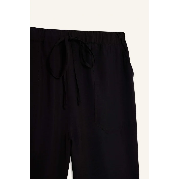 Defacto E5760 Siyah Harem Basic Düz Paça Pantolon