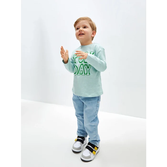 LCW Kids İNDİGO Beli Ayarlanabilir Erkek Bebek Jean Pantolon