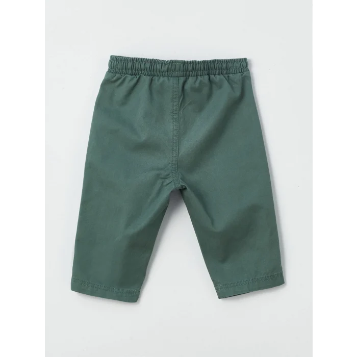 LCW baby EKRU Baskılı Uzun Kollu Erkek Bebek Gömlek ve Pantolon 2li Takım