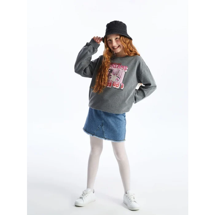 LCW Kids MAVİ Kız Çocuk Jean Etek