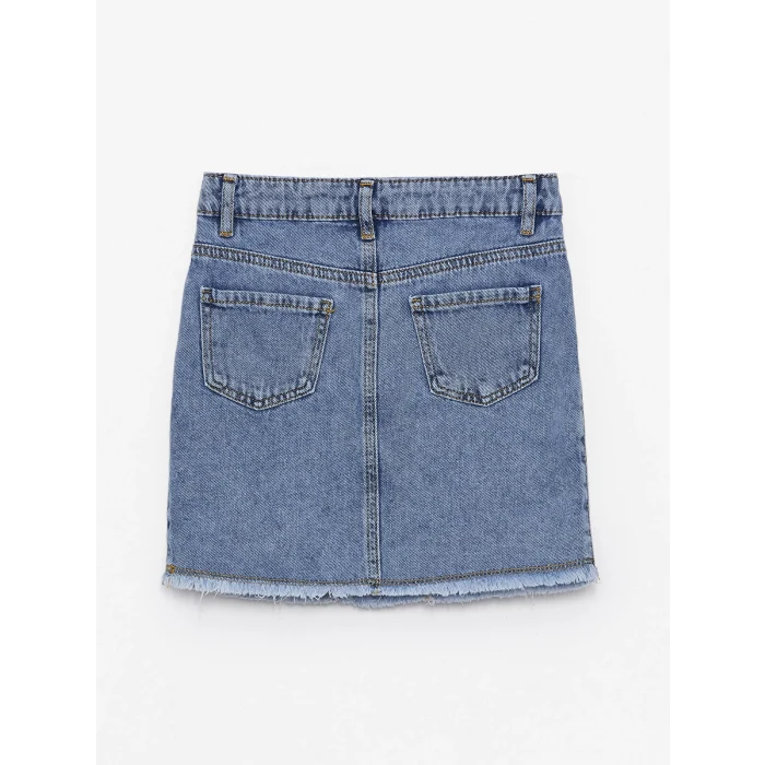 LCW Kids MAVİ Kız Çocuk Jean Etek