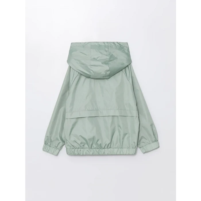 LCW Kids YEŞİL Kapüşonlu Kız Çocuk Yağmurluk