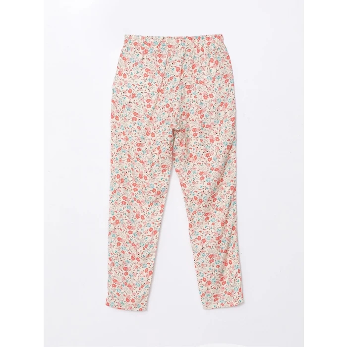 LCW Kids PEMBE Beli Lastikli Kız Çocuk Pantolon