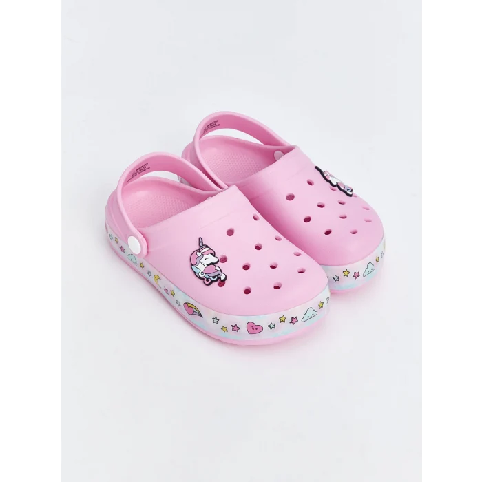 LCW STEPS PEMBE Tabanı Işıklı Kız Çocuk Plaj Sandaleti