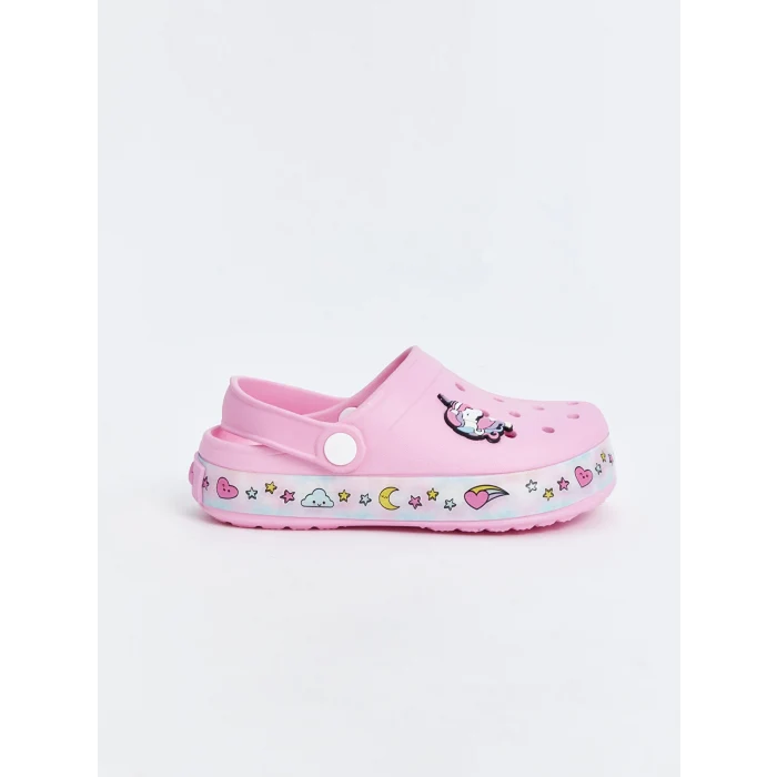 LCW STEPS PEMBE Tabanı Işıklı Kız Çocuk Plaj Sandaleti