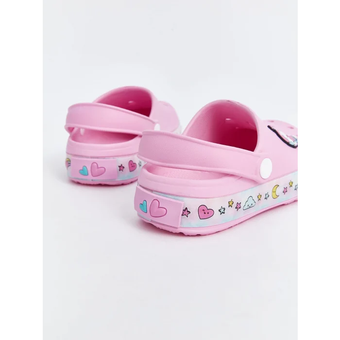 LCW STEPS PEMBE Tabanı Işıklı Kız Çocuk Plaj Sandaleti