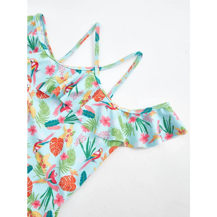 LCW Kids KARIŞIK Hızlı Kuruyan Baskılı Kız Çocuk Mayo