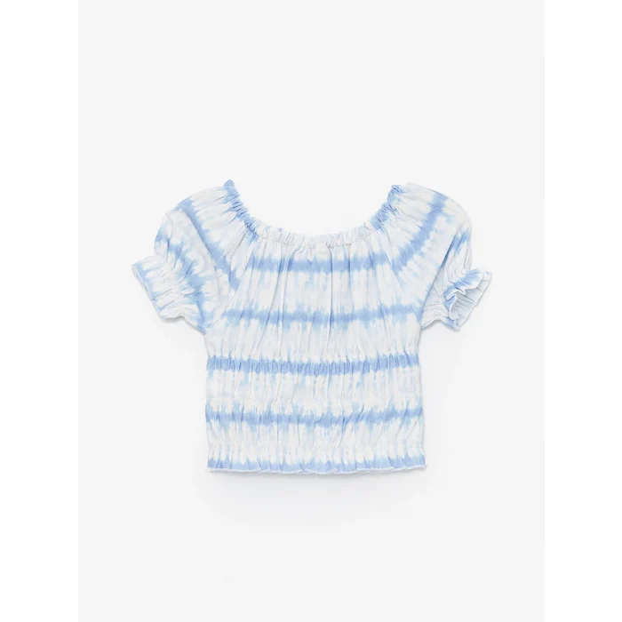 LCW Kids MAVİ Kayık Yaka Kız Çocuk Bluz ve Pantolon