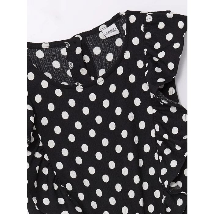 LCW Kids SİYAH Bisiklet Yaka Kız Çocuk Tulum