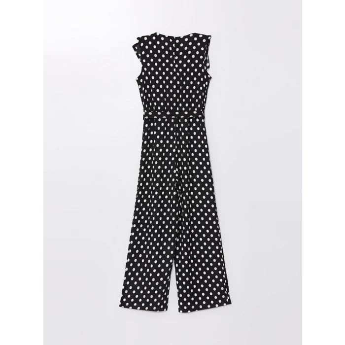 LCW Kids SİYAH Bisiklet Yaka Kız Çocuk Tulum