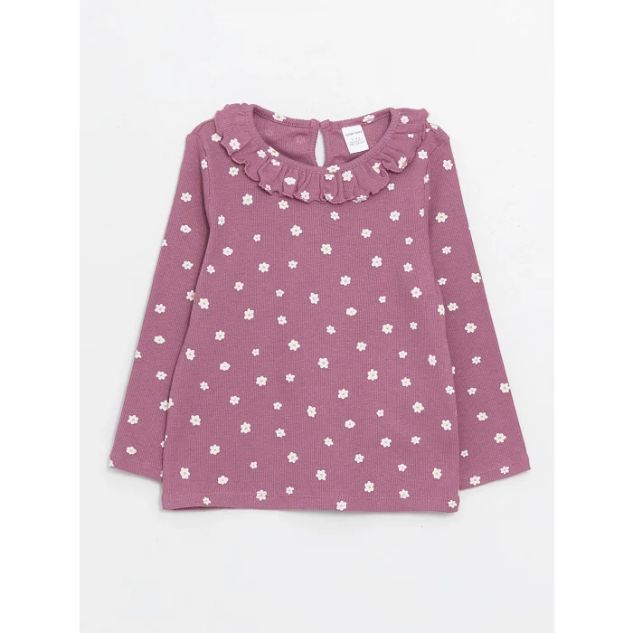 LCW Kids MOR Bisiklet Yaka Uzun Kollu Kız Bebek Bluz 2li
