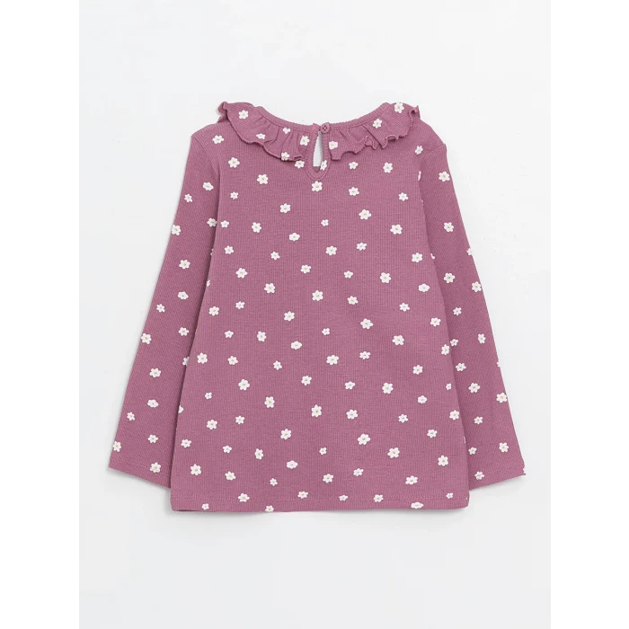 LCW Kids MOR Bisiklet Yaka Uzun Kollu Kız Bebek Bluz 2li