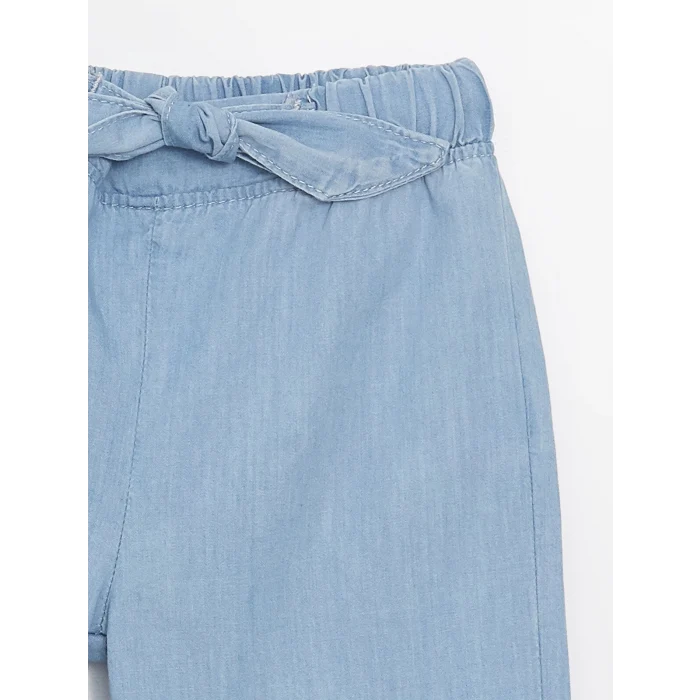 LCW Kids İNDİGO Beli Lastikli Kız Bebek Jean Pantolon