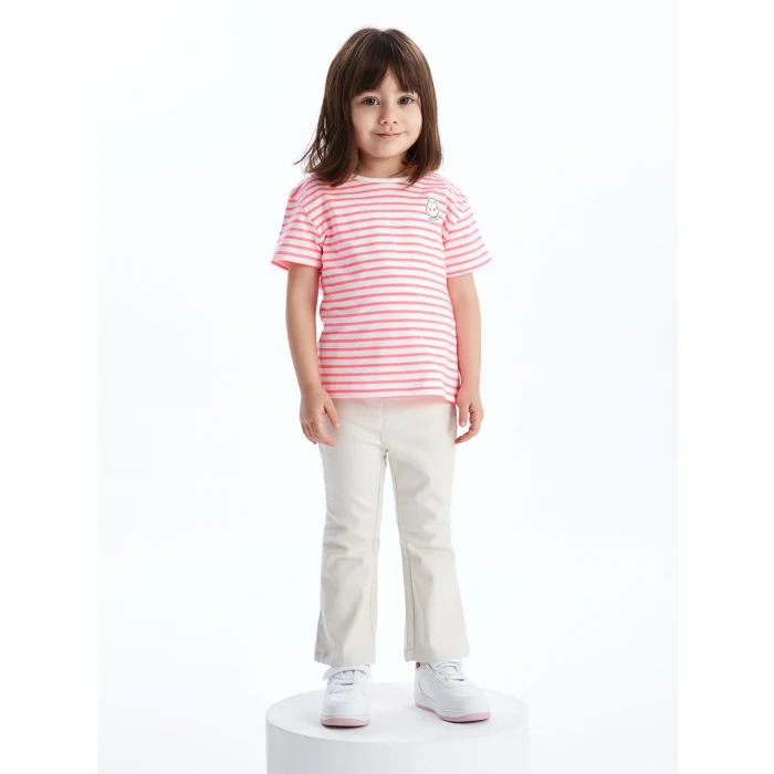 LCW Kids BEJ Basic Kız Bebek İspanyol Paça Pantolon