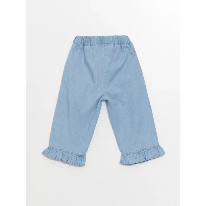 LCW Kids İNDİGO Beli Lastikli Kız Bebek Jean Pantolon