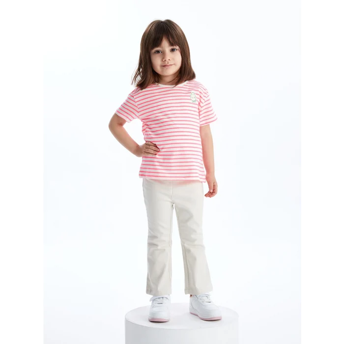 LCW Kids BEJ Basic Kız Bebek İspanyol Paça Pantolon