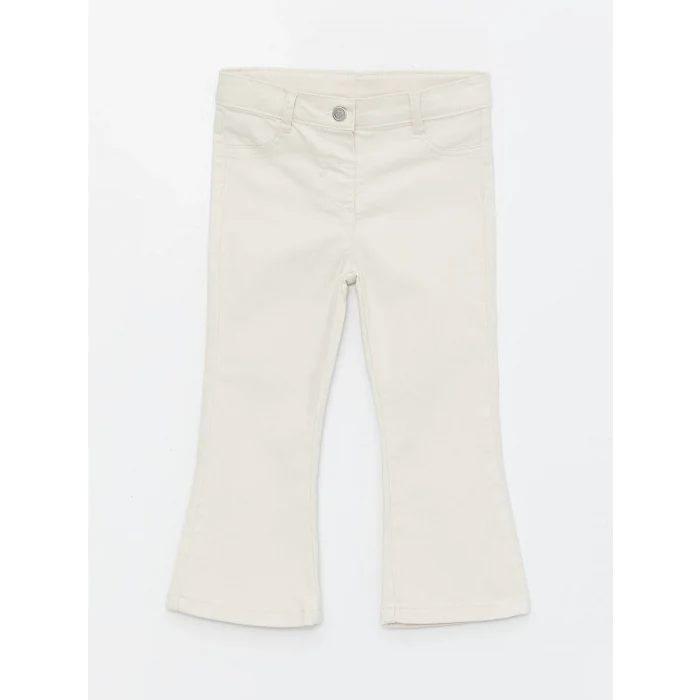 LCW Kids BEJ Basic Kız Bebek İspanyol Paça Pantolon