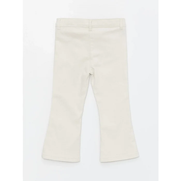 LCW Kids BEJ Basic Kız Bebek İspanyol Paça Pantolon