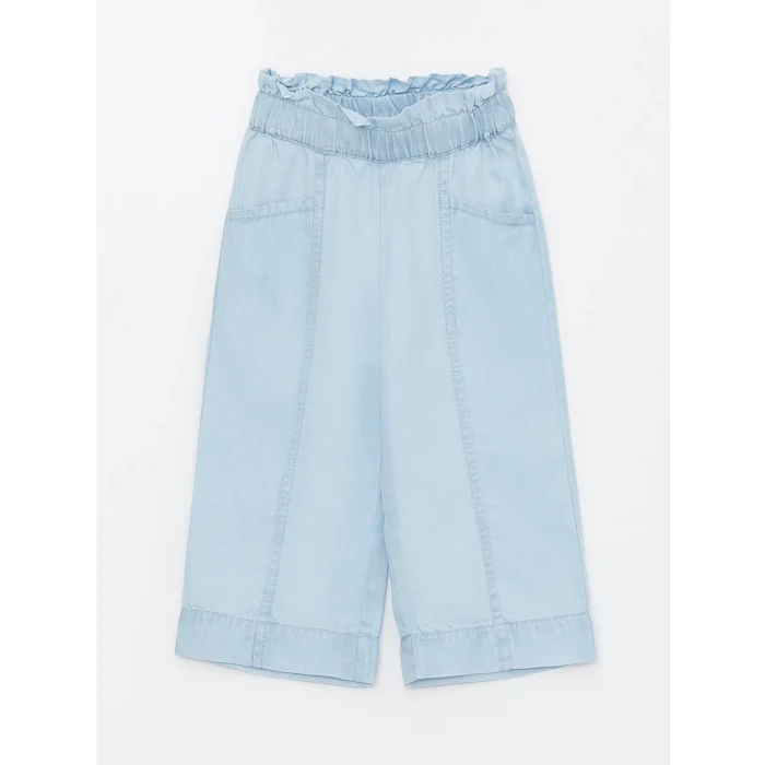 LCW Kids İNDİGO Beli Lastikli Kız Bebek Jean Pantolon