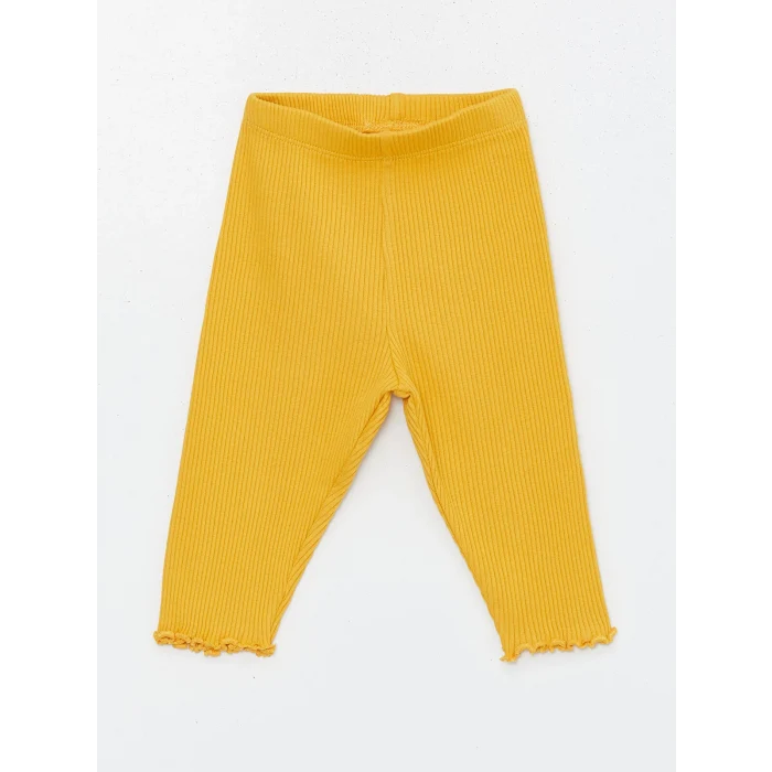 LCW baby EKRU Bisiklet Yaka Uzun Kollu Kız Bebek Sweatshirt ve Tayt 2li Takım