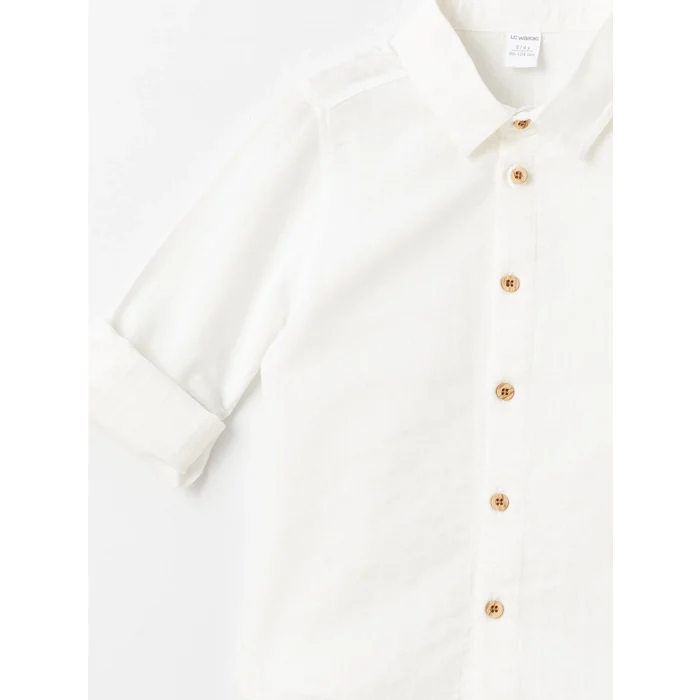 LCW Kids EKRU Uzun Kollu Basic Erkek Bebek Gömlek