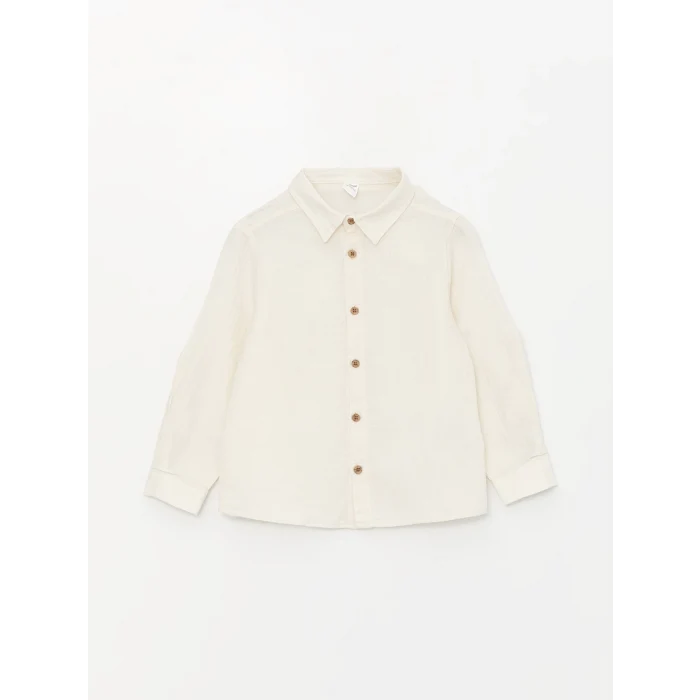 LCW Kids EKRU Uzun Kollu Basic Erkek Bebek Gömlek