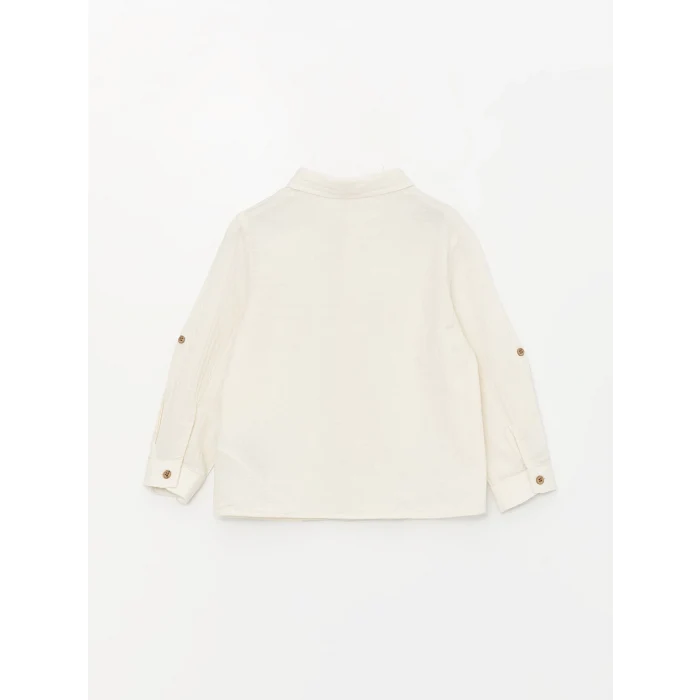 LCW Kids EKRU Uzun Kollu Basic Erkek Bebek Gömlek