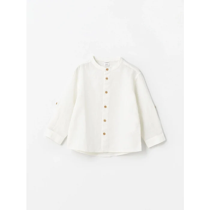 LCW Kids EKRU Uzun Kollu Basic Erkek Bebek Gömlek