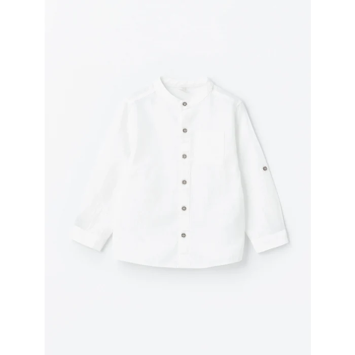 LCW Kids EKRU Hakim Yaka Uzun Kollu Basic Erkek Bebek Gömlek