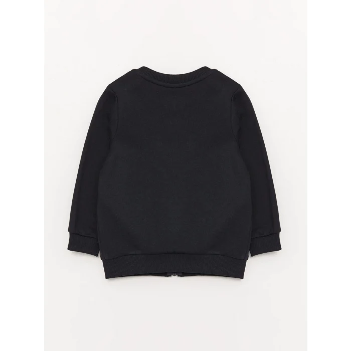 LCW Kids LACİVERT Kolej Yaka Uzun Kollu Basic Erkek Bebek Fermuarlı Sweatshirt
