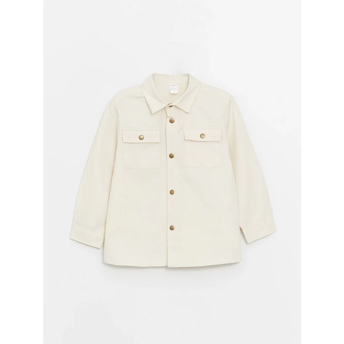 LCW Kids YEŞİL Uzun Kollu Basic Erkek Bebek Gömlek